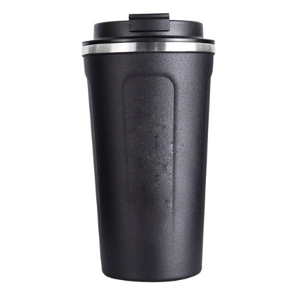 SmartHouseware 450ml Black Double Insulated Coffee Water Bottle ...